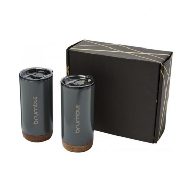 Logotrade promotional merchandise photo of: Valhalla tumbler copper vacuum insulated gift set, grey