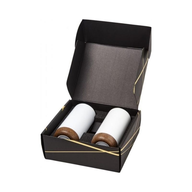 Logo trade promotional giveaways picture of: Valhalla tumbler copper vacuum insulated gift set, white