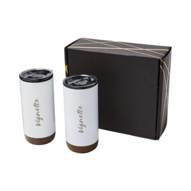 Logotrade promotional giveaways photo of: Valhalla tumbler copper vacuum insulated gift set, white
