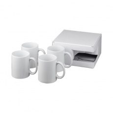 Ceramic mug 4-pieces gift set, white