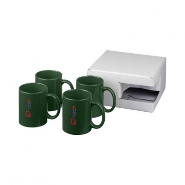 Logotrade promotional giveaway picture of: Ceramic mug 4-pieces gift set, green