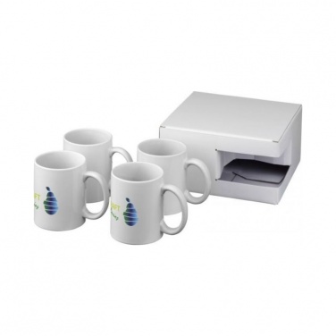 Logotrade promotional item picture of: Ceramic sublimation mug 4-pieces gift set, white