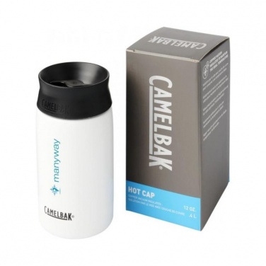 Logotrade promotional gift picture of: Hot Cap 350 ml copper vacuum insulated tumbler, white