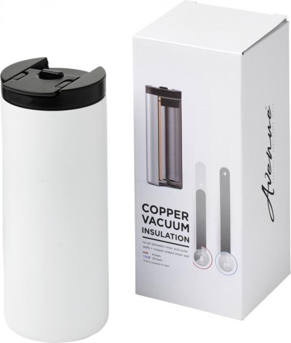 Logo trade advertising products picture of: Lebou 360 ml copper vacuum insulated tumbler, white