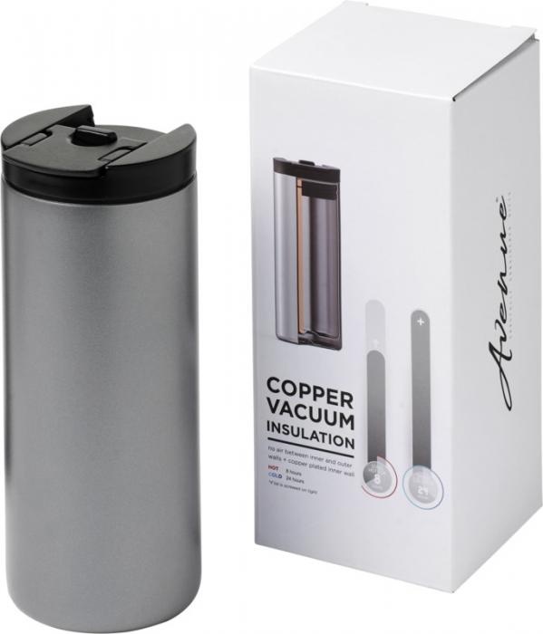 Logo trade advertising products image of: Lebou 360 ml copper vacuum insulated tumbler, grey