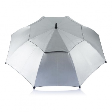Logo trade promotional gifts picture of: 27” Hurricane storm umbrella, Ø120 cm, grey