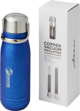 Logo trade promotional gifts image of: Yuki 350 ml copper vacuum insulated sport bottle, blue