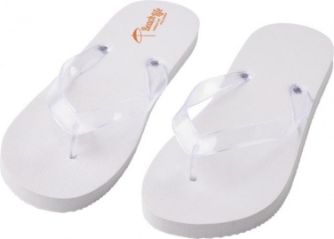 Logo trade advertising product photo of: Railay beach slippers (L), white