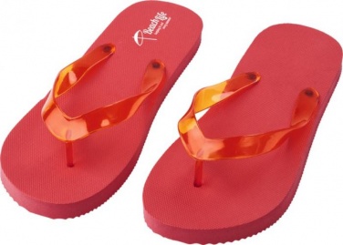 Logo trade promotional gifts picture of: Railay beach slippers (L), red