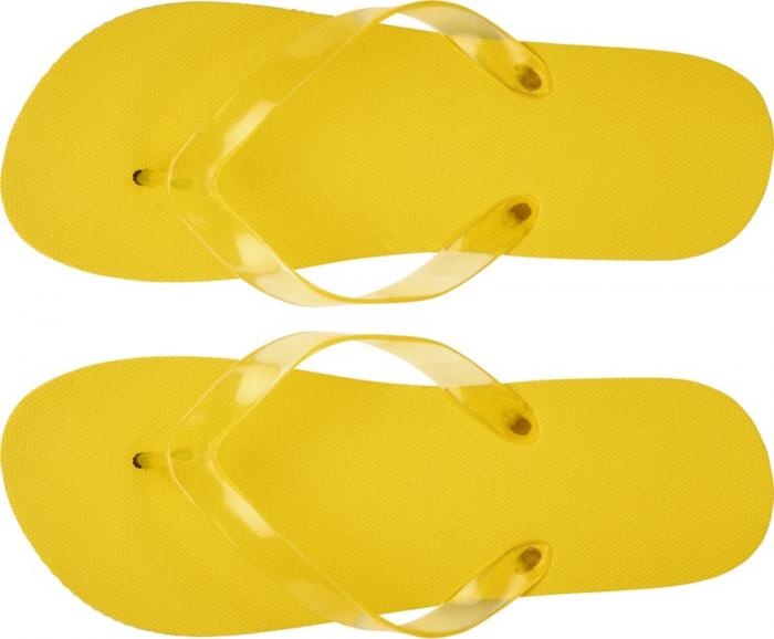 Logo trade promotional giveaways image of: Railay beach slippers (L), yellow