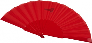 Logo trade promotional gifts picture of: Maestral foldable handfan in paper box, red