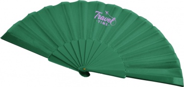 Logo trade promotional items image of: Maestral foldable handfan in paper box, green