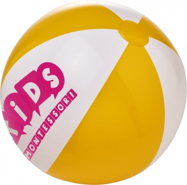 Logo trade business gifts image of: Bora solid beach ball, yellow
