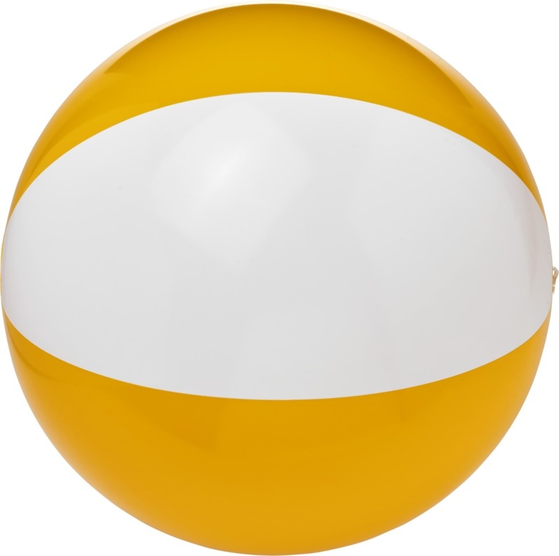 Logo trade promotional products image of: Bora solid beach ball, yellow