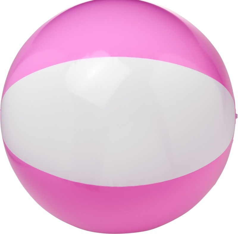 Logo trade business gift photo of: Bora solid beach ball, pink