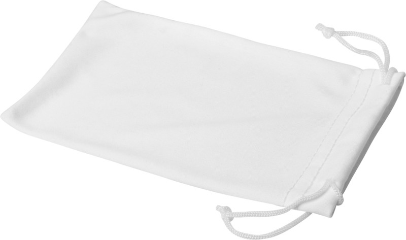 Logo trade advertising products picture of: Clean microfibre pouch for sunglasses, white