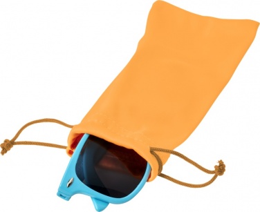 Logotrade promotional item picture of: Clean microfibre pouch for sunglasses, neon orange