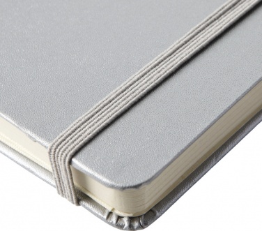 Logo trade promotional gift photo of: Executive A4 hard cover notebook, silver