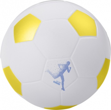 Logo trade promotional item photo of: Football stress reliever, yellow
