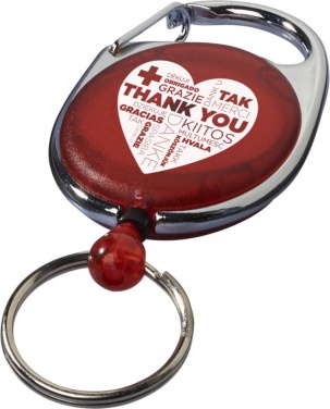 Logo trade promotional merchandise photo of: Gerlos roller clip key chain, red