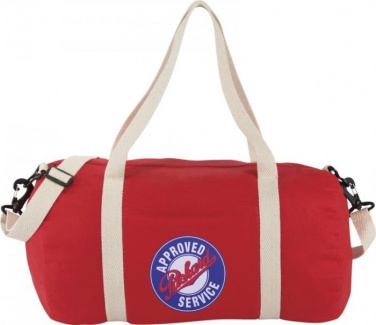 Logo trade promotional products picture of: Cochichuate cotton barrel duffel bag, red