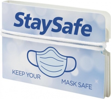 Logo trade promotional giveaways picture of: Nest fold-up face mask wallet, white