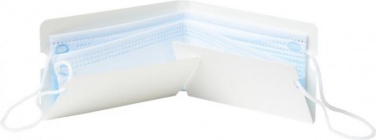 Logo trade promotional giveaways image of: Nest fold-up face mask wallet, white