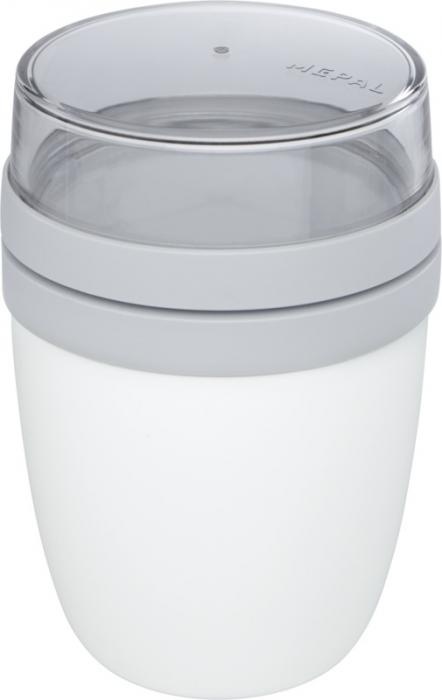Logo trade corporate gifts image of: Ellipse lunch pot, white