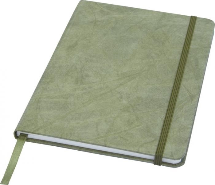 Logo trade promotional products picture of: Breccia A5 stone paper notebook, green