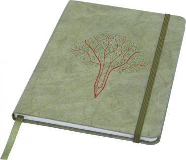 Logo trade corporate gift photo of: Breccia A5 stone paper notebook, green