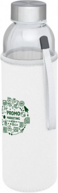 Logo trade advertising products image of: Bodhi 500 ml glass sport bottle, white