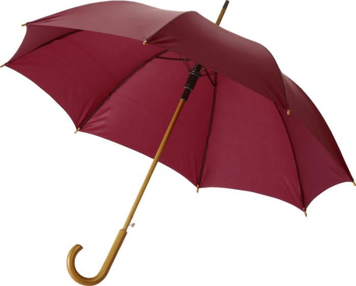 Logotrade promotional giveaways photo of: Kyle 23" auto open umbrella wooden shaft and handle, red