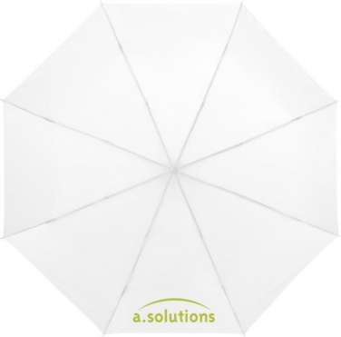 Logo trade promotional items image of: Ida 21.5" foldable umbrella, white