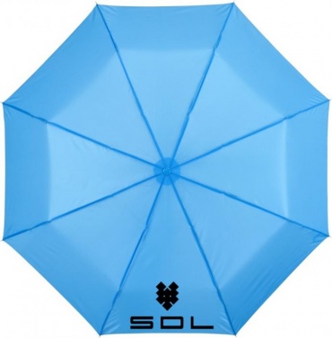 Logo trade business gifts image of: Ida 21.5" foldable umbrella, process blue