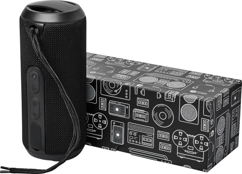Logotrade business gift image of: Rugged fabric waterproof Bluetooth® speaker, black