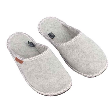 Logotrade advertising products photo of: Natural felt and rubber slippers, dark gray