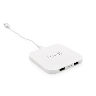 Logo trade promotional gifts image of: Wireless 5W charging pad, white