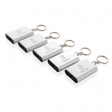 Logo trade advertising products image of: 1.000 mAh keychain powerbank, silver