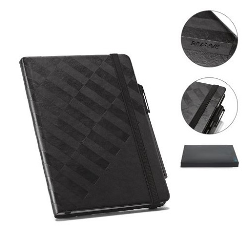 Logo trade promotional gifts image of: Notebook or Notepad GEOMETRIC, Black