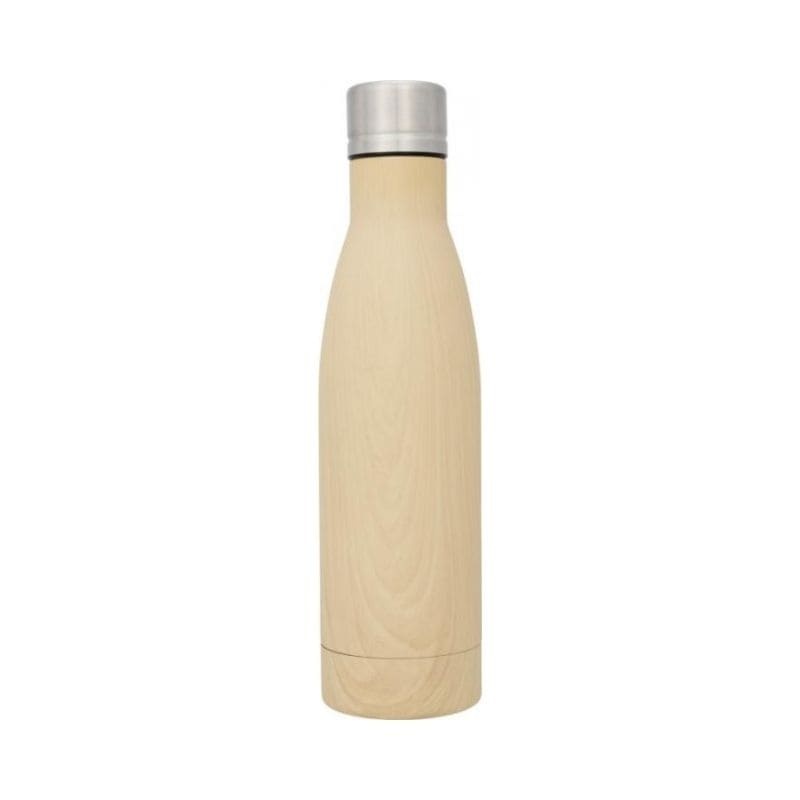 Logo trade promotional giveaway photo of: Vasa wood copper vacuum insulated bottle, brown