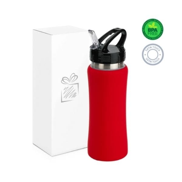 Logotrade promotional item image of: WATER BOTTLE COLORISSIMO, 600 ml, red