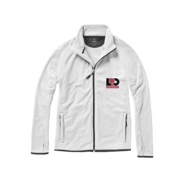 Logo trade promotional merchandise photo of: Brossard micro fleece full zip jacket, white