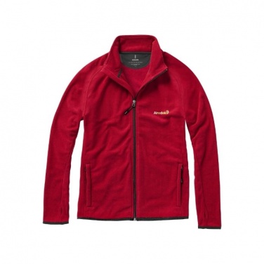 Logo trade promotional gifts image of: Brossard micro fleece full zip jacket, red