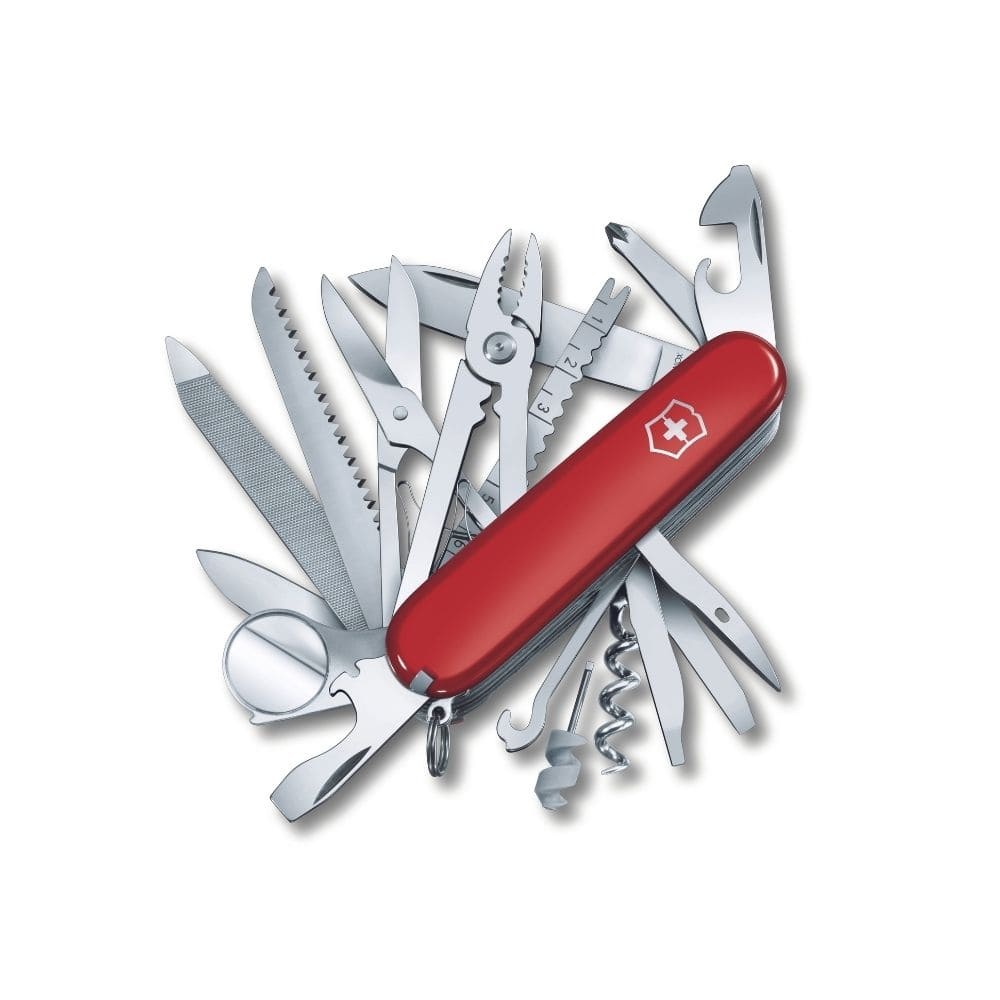 Logo trade business gift photo of: Pocket knife SwissChamp multitool, red