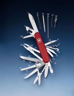 Logotrade corporate gift image of: Pocket knife SwissChamp multitool, red
