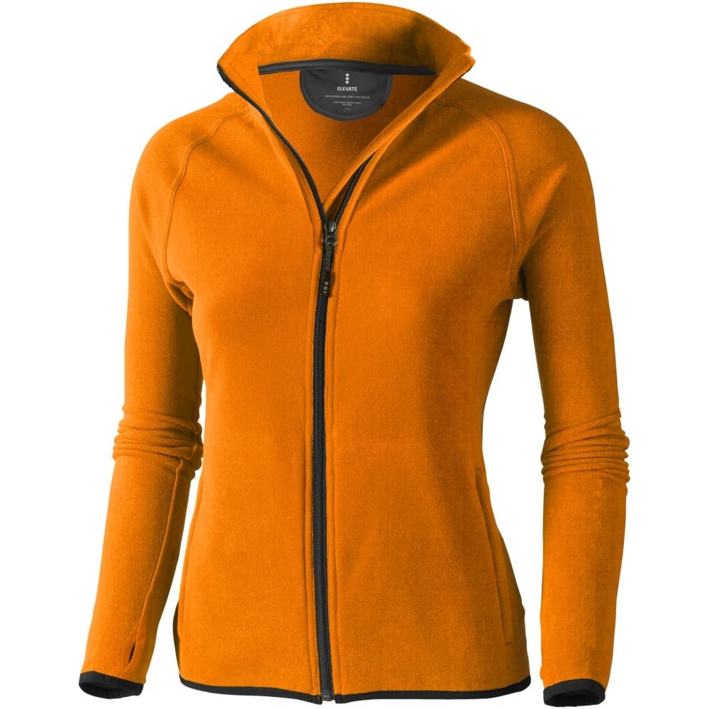 Logo trade promotional giveaways picture of: Brossard micro fleece full zip ladies jacket, orange