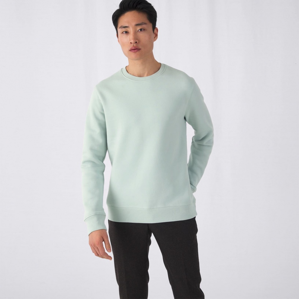 Logo trade promotional products picture of: Sweater KING CREW NECK, aqua green