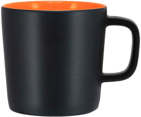 Logo trade business gift photo of: Ebba mug 25cl, black/orange