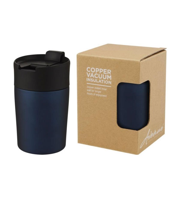 Logo trade promotional product photo of: Jetta 180 ml copper vacuum insulated tumbler, blue