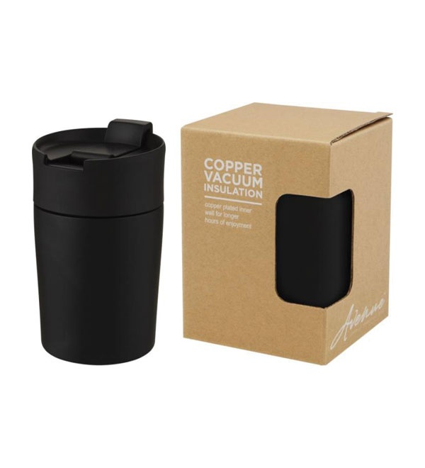 Logo trade promotional merchandise image of: Jetta 180 ml copper vacuum insulated tumbler, black